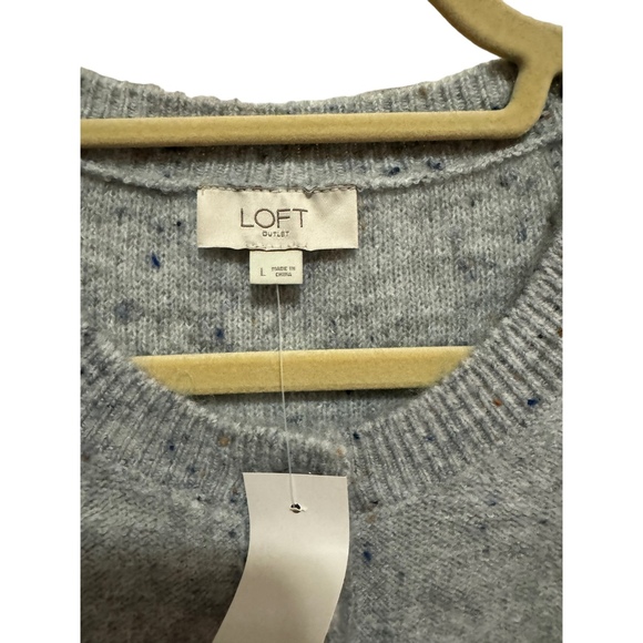 LOFT - NWT - Cardigan, Gray Multi Sweater; Size L - Picture 3 of 5
